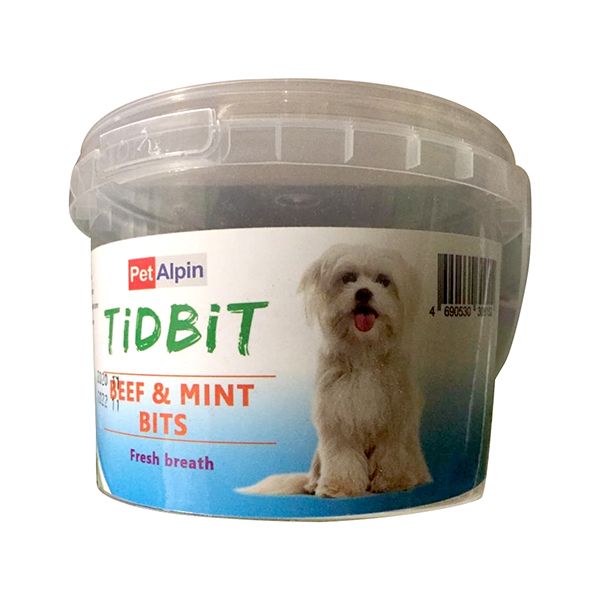 غذای تشویقی سگ تیدبیت مدل Beef &amp; Mint وزن 180 گرم