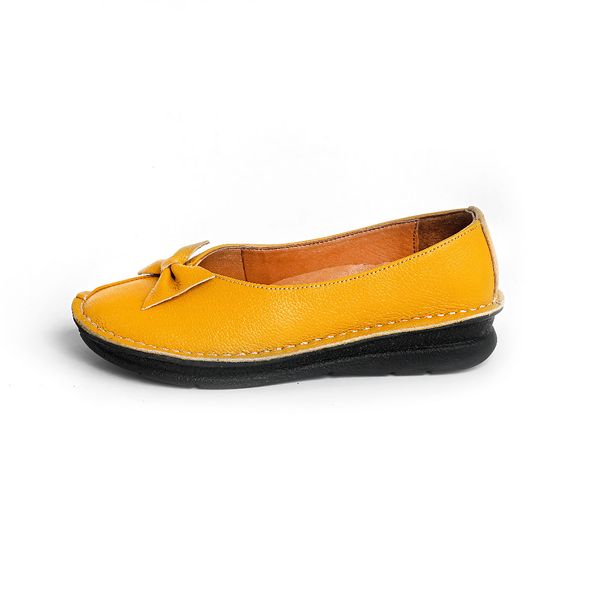 کفش روزمره زنانه آذر پلاس مدل الینا رنگ زرد 