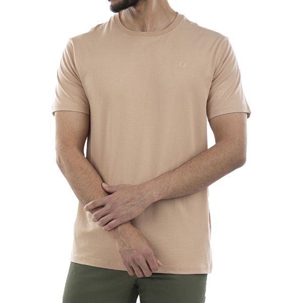 تی شرت آستین کوتاه مردانه جوتی جینز مدل بیسیک کد 1551417 رنگ نسکافه‌ای روشن