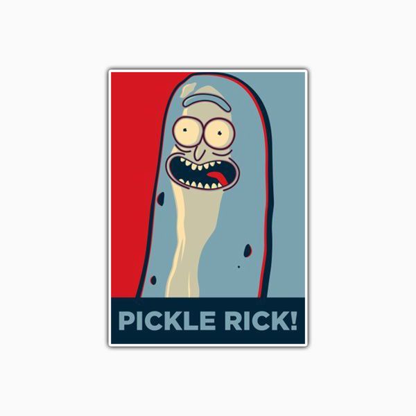 استیکر لپ تاپ و موبایل بووم طرح ریک و مورتی مدل Pickle Rick کد FR44