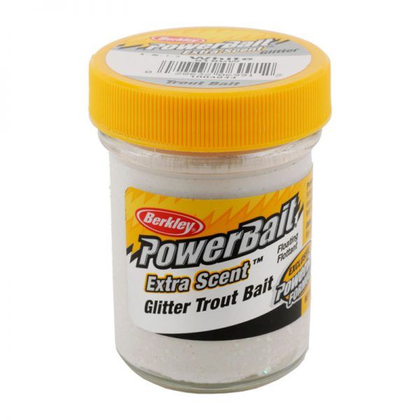 طعمه ماهیگیری برکلی مدل PowerBait Glitter Trout Bait White