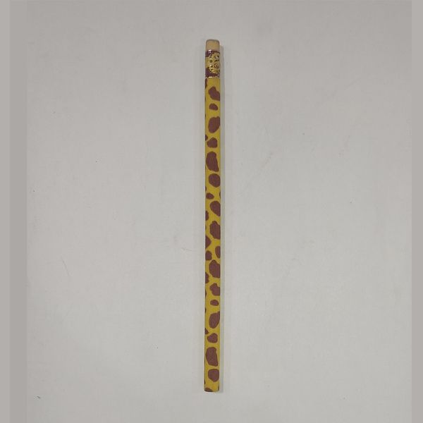 مداد مشکی مدل پاک کن دار طرح پلنگی کد 007 بسته 4 عددی