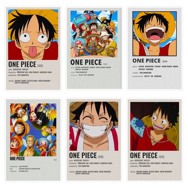 استیکر لپ تاپ ماسا دیزاین طرح One Piece کد COL020 مجموعه 6 عددی