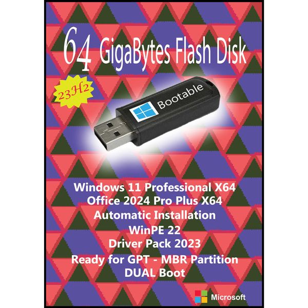 سیستم عامل Windows 11 23H2 Professional X64 - Driver Pack Offline - Office 2024  نشر مایکروسافت