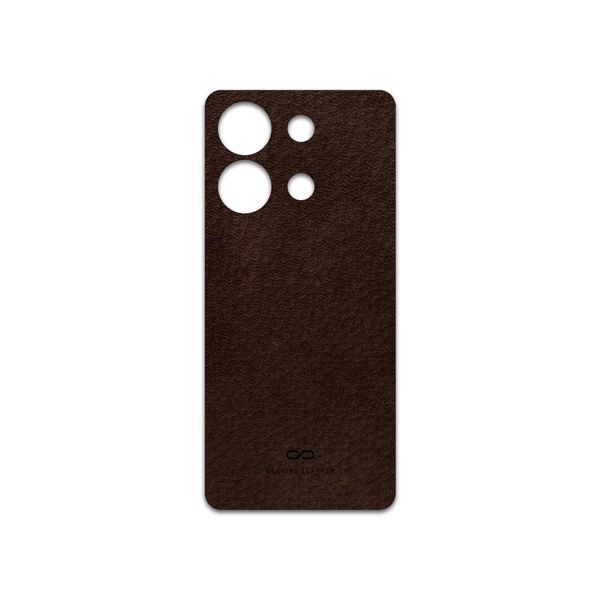 برچسب پوششی ماهوت مدل Dark-Brown-Leather مناسب برای گوشی موبایل شیائومی Redmi Note 13 4G