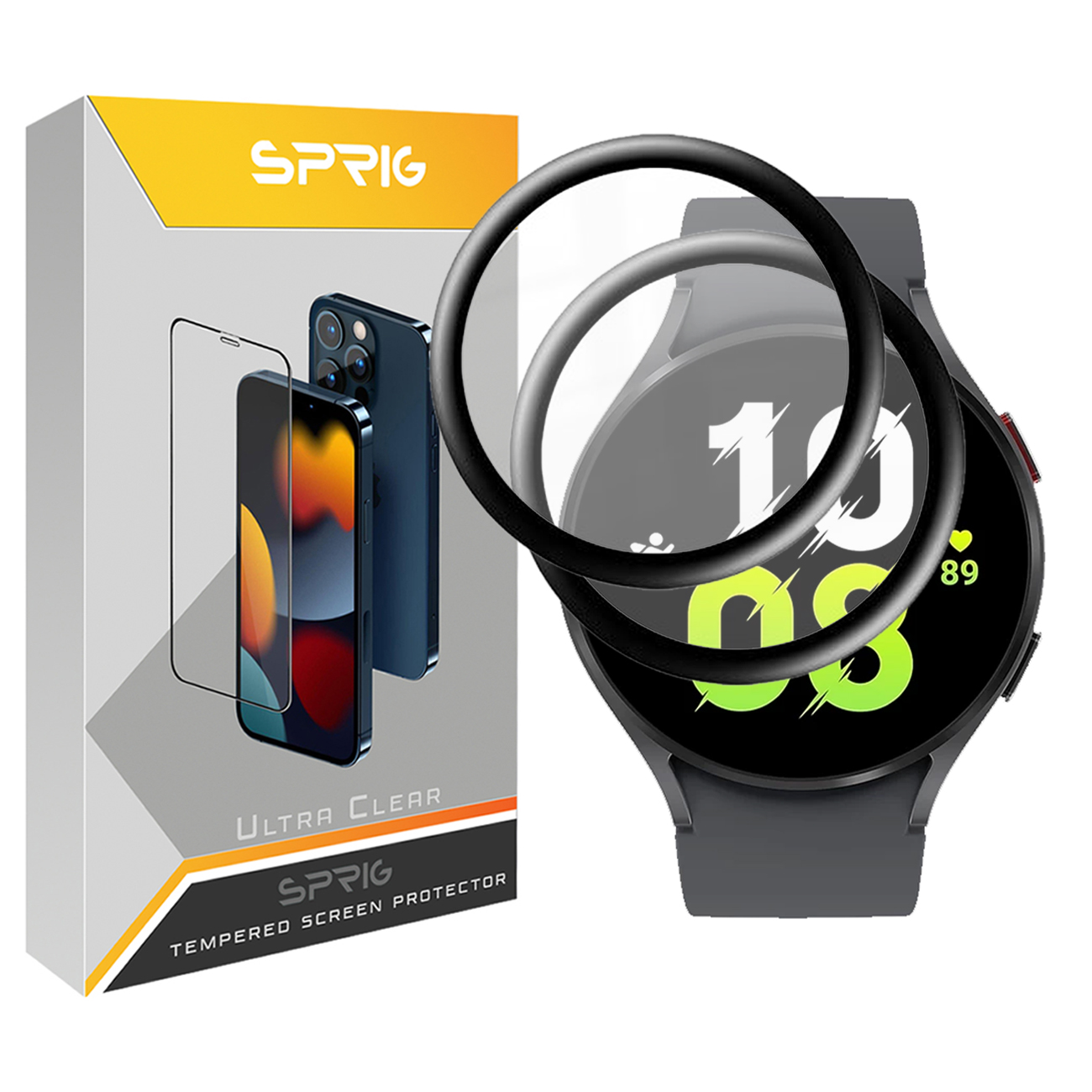 محافظ صفحه نمایش نانو اسپریگ مدل Pmma-SPG مناسب برای ساعت هوشمند سامسونگ Galaxy Watch 5 44mm بسته دو عددی