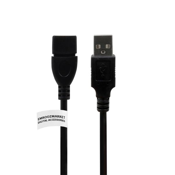 کابل افزایش طول USB 2.0 امروزمارکت مدل EM25D11 طول 3 متر