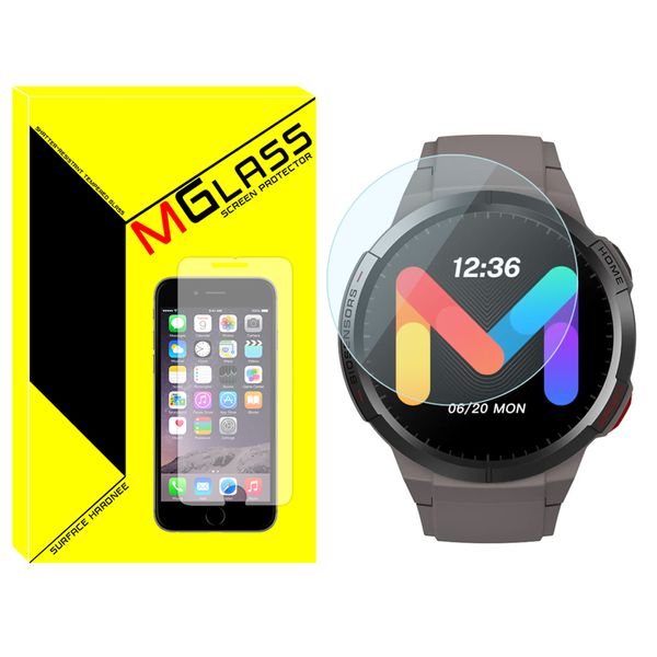 محافظ صفحه نمایش شیشه‌ای ام‌گلس مدل Glass-MG مناسب برای ساعت هوشمند میبرو GS