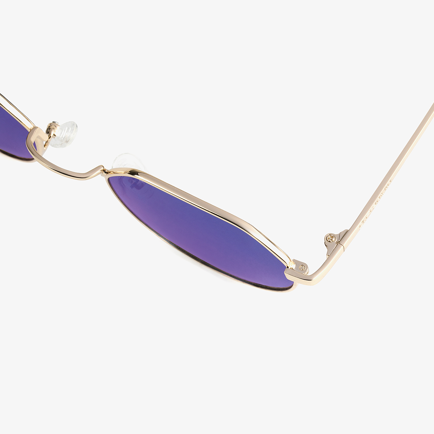 عینک آفتابی دیفرنکلین مدل CLASSIC SEMI ROUND GOLD/FLASH
