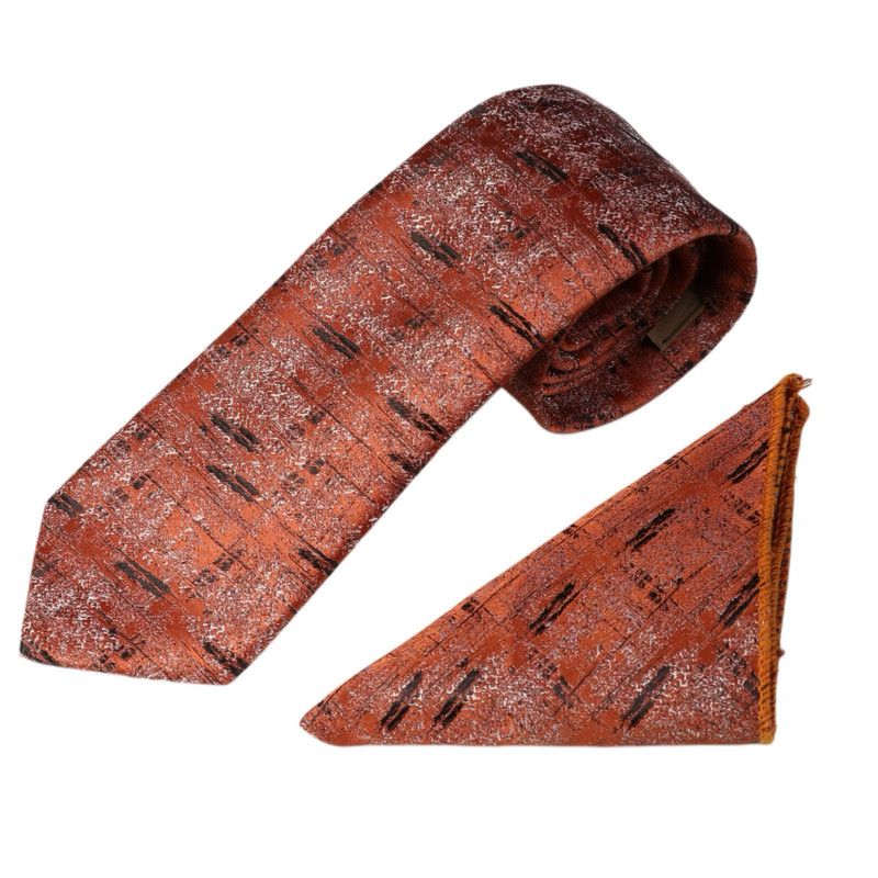 ست کراوات و دستمال جیب مردانه نسن مدل TM10