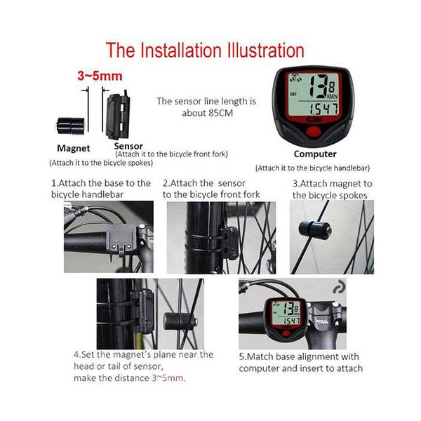 کیلومتر شمار دوچرخه شنبا مدل SB-318