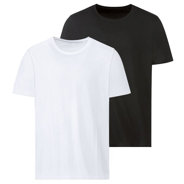 تی شرت آستین کوتاه مردانه مدل LLi2pcsBkW مجموعه دو عددی