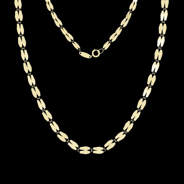 زنجیر طلا 18 عیار زنانه مدوپد مدل پولکی گلستانه کد shimmer45