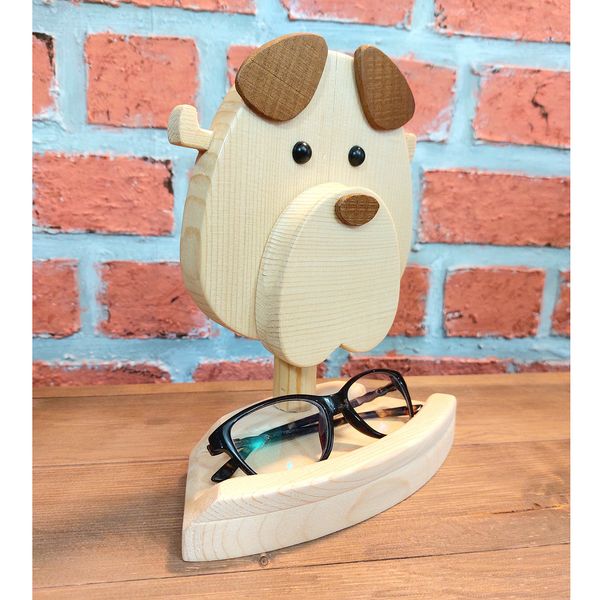 نگهدارنده عینک مدل چوبی طرح سگ کد 2202
