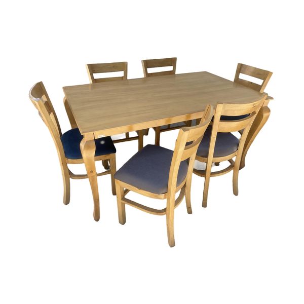 میز و صندلی ناهارخوری 6 نفره گالری چوب آشنایی مدل Khod-2tir-Mehr