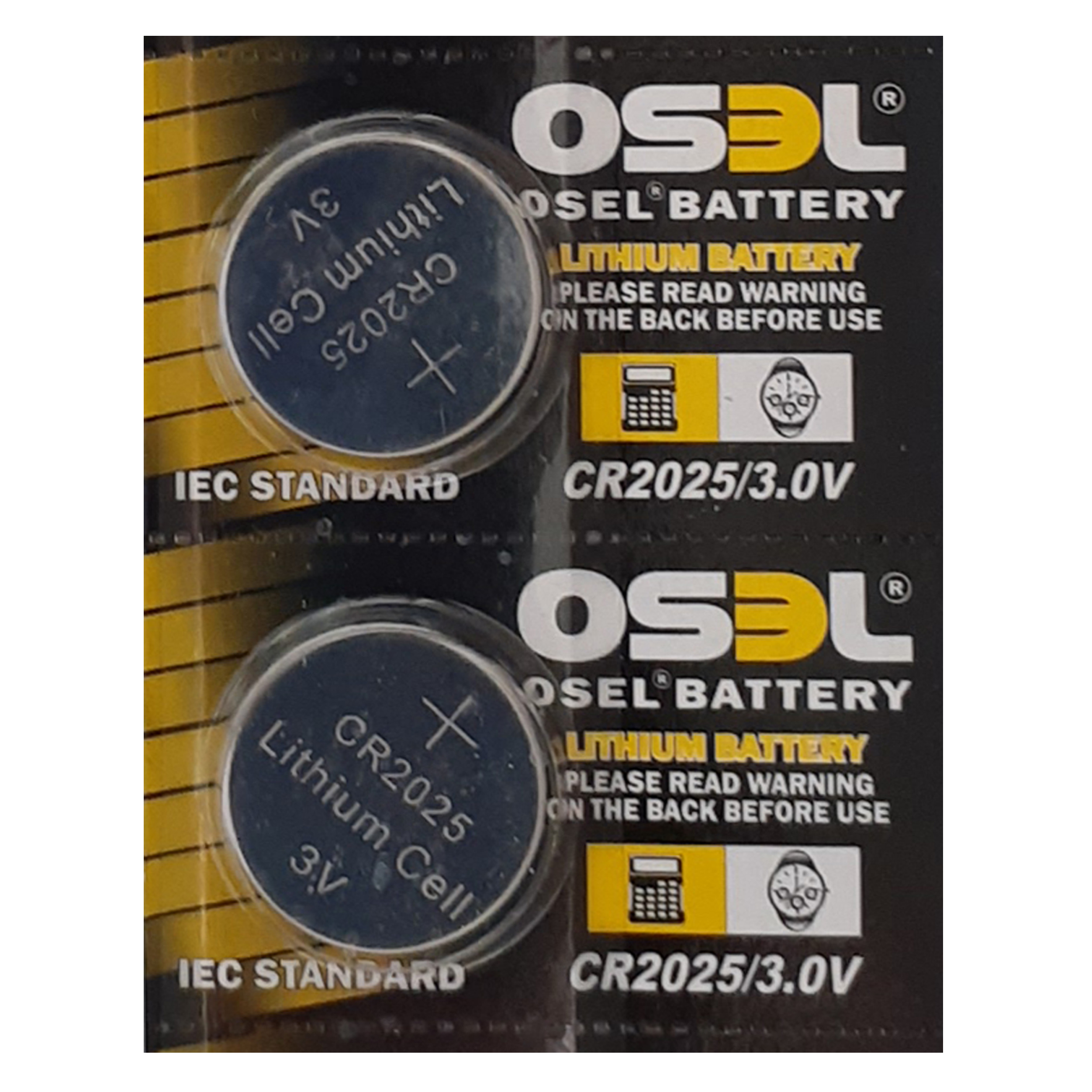 باتری سکه ای اوسل مدل CR2025 بسته دو عددی