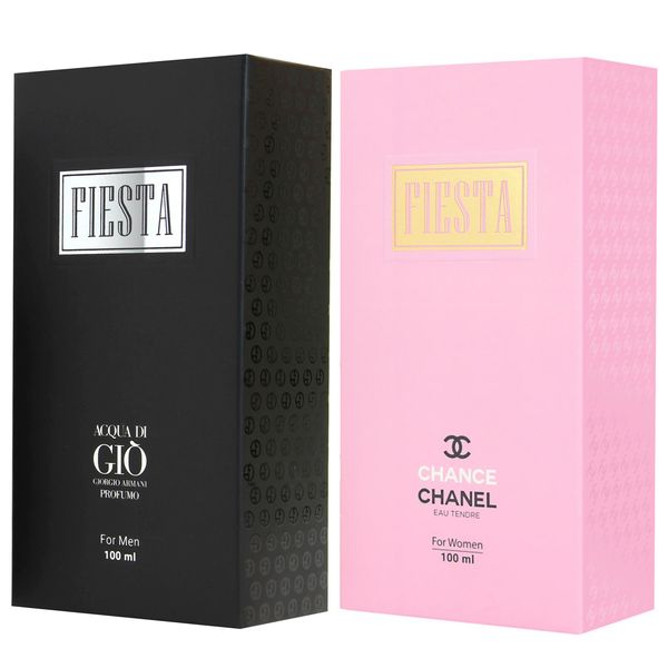 ادو پرفیوم زنانه فیستا مدل Chanel Chance Tendre حجم 100 میلی لیتر به همراه ادو پرفیوم مردانه فیستا مدل Acqua di Gio Profumo