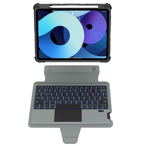 کیف کلاسوری کیبورد دار نیلکین مدل Bumper Combo Backlit Keyboard مناسب برای تبلت اپل Apple iPad Air 2022 / Air 5 / iPad Air 10.9 2020/ iPad Air 4/ iPad Pro 11 2020 / iPad Pro 11 2021/ iPad Pro 11 2022 
