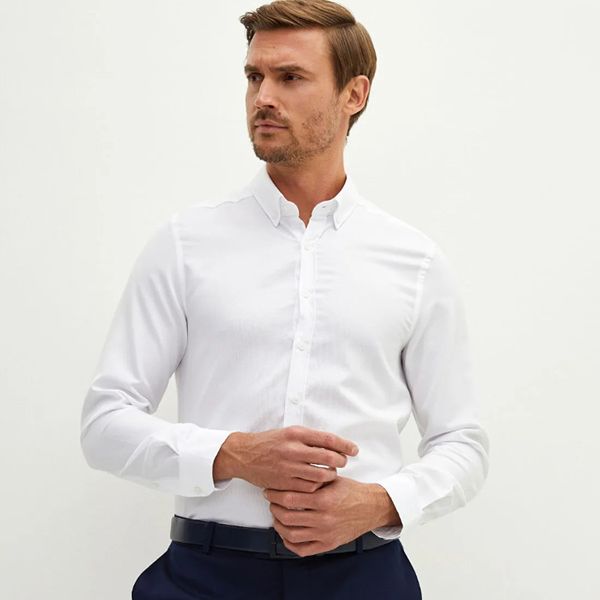 پیراهن آستین بلند مردانه ال سی وایکیکی مدل W11629Z8 - JYX