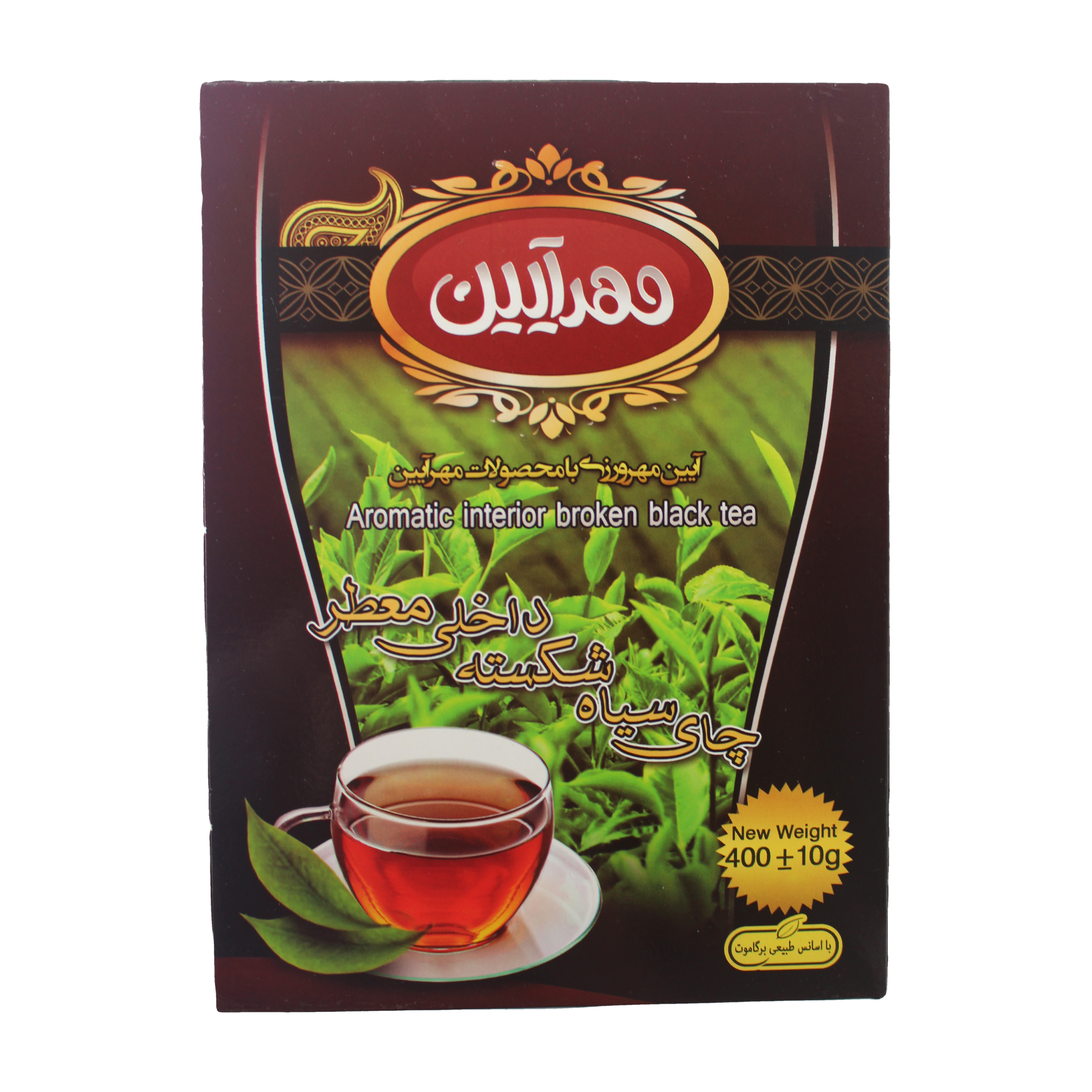 چای سیاه شکسته ممتاز ایرانی معطر مهرآیین - 400 گرم
