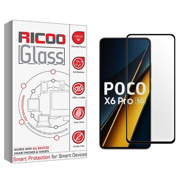 محافظ صفحه نمایش شیشه ای ریکو مدل RiC2 مناسب برای گوشی موبایل شیائومی Poco X6 Pro