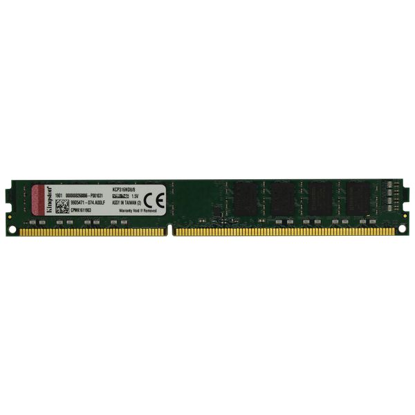 رم دسکتاپ DDR3 تک کاناله 1600 مگاهرتز CL11 کینگستون مدل KCP ظرفیت 8 گیگابایت
