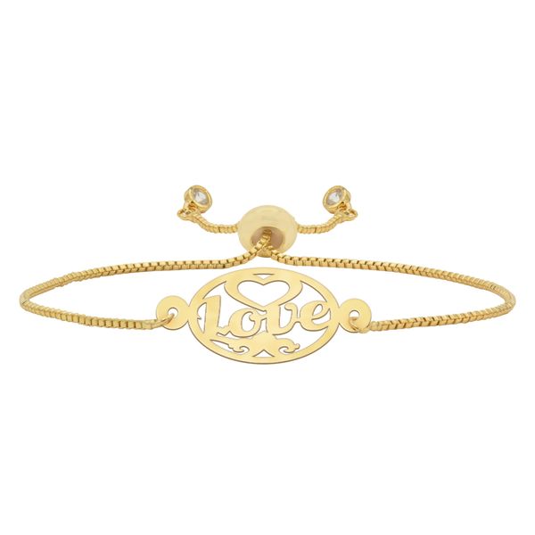 دستبند طلا 18 عیار زنانه شمیم گلد گالری مدل   LOVE