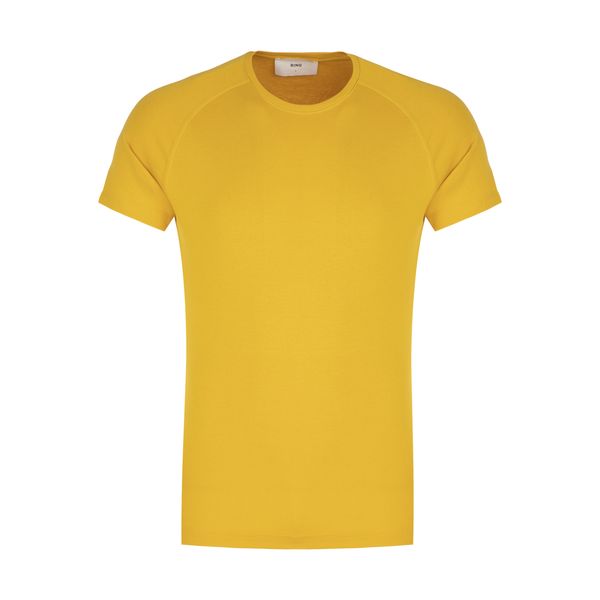 تی شرت آستین کوتاه مردانه رینگ مدل TMK00508-DarkYellow