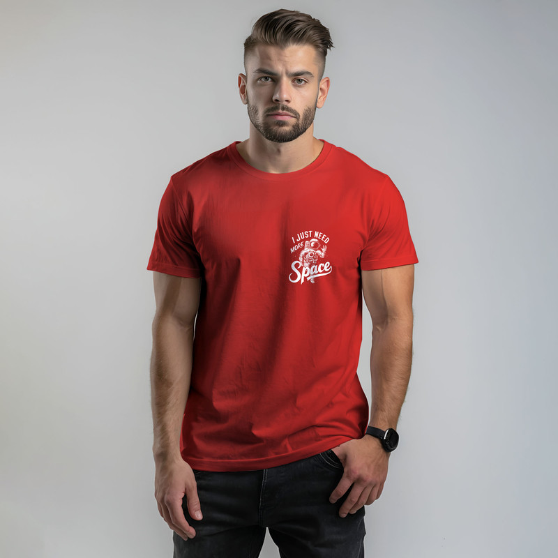 تی شرت آستین کوتاه مردانه مدل 14030204a رنگ قرمز