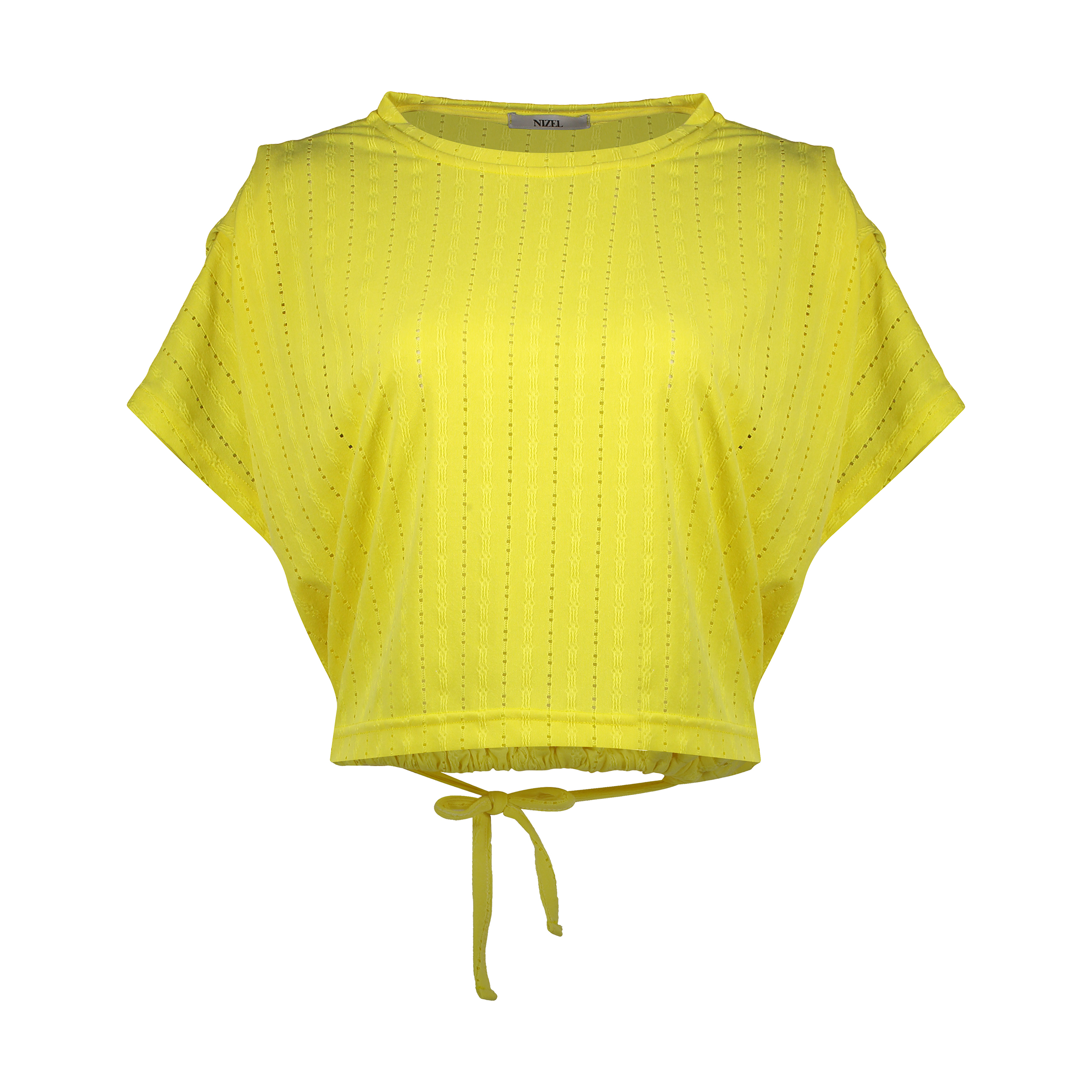 بلوز آستین کوتاه زنانه نیزل مدل 0058-007 رنگ زرد