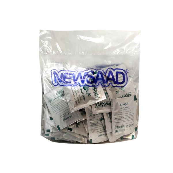 دستمال الکلی نیوساد مدل +A بسته 100عددی