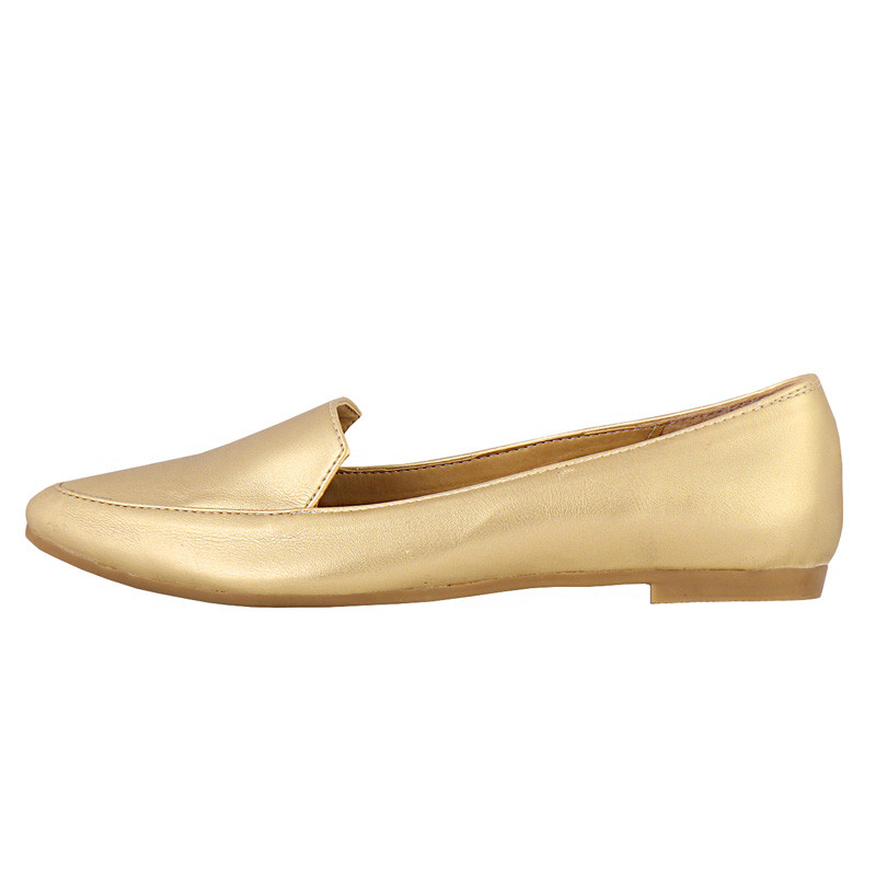 کفش زنانه مدل 159012111 پنجه باریک رنگ طلایی
