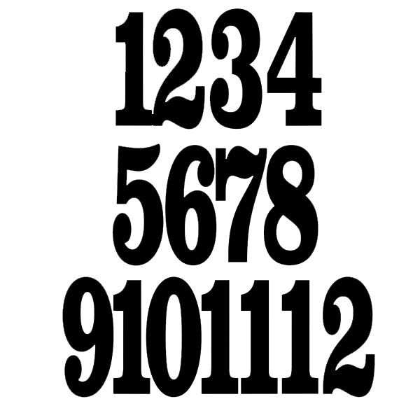 اعداد ساعت دیواری مدل B9 مجموعه 12 عددی