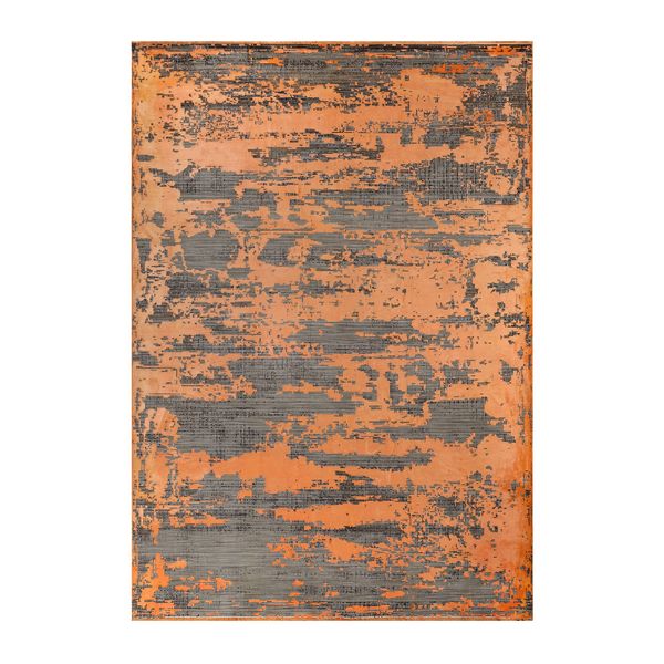 فرش ماشینی بهشتی مدل یونیک کد 8412 زمینه نارنجی