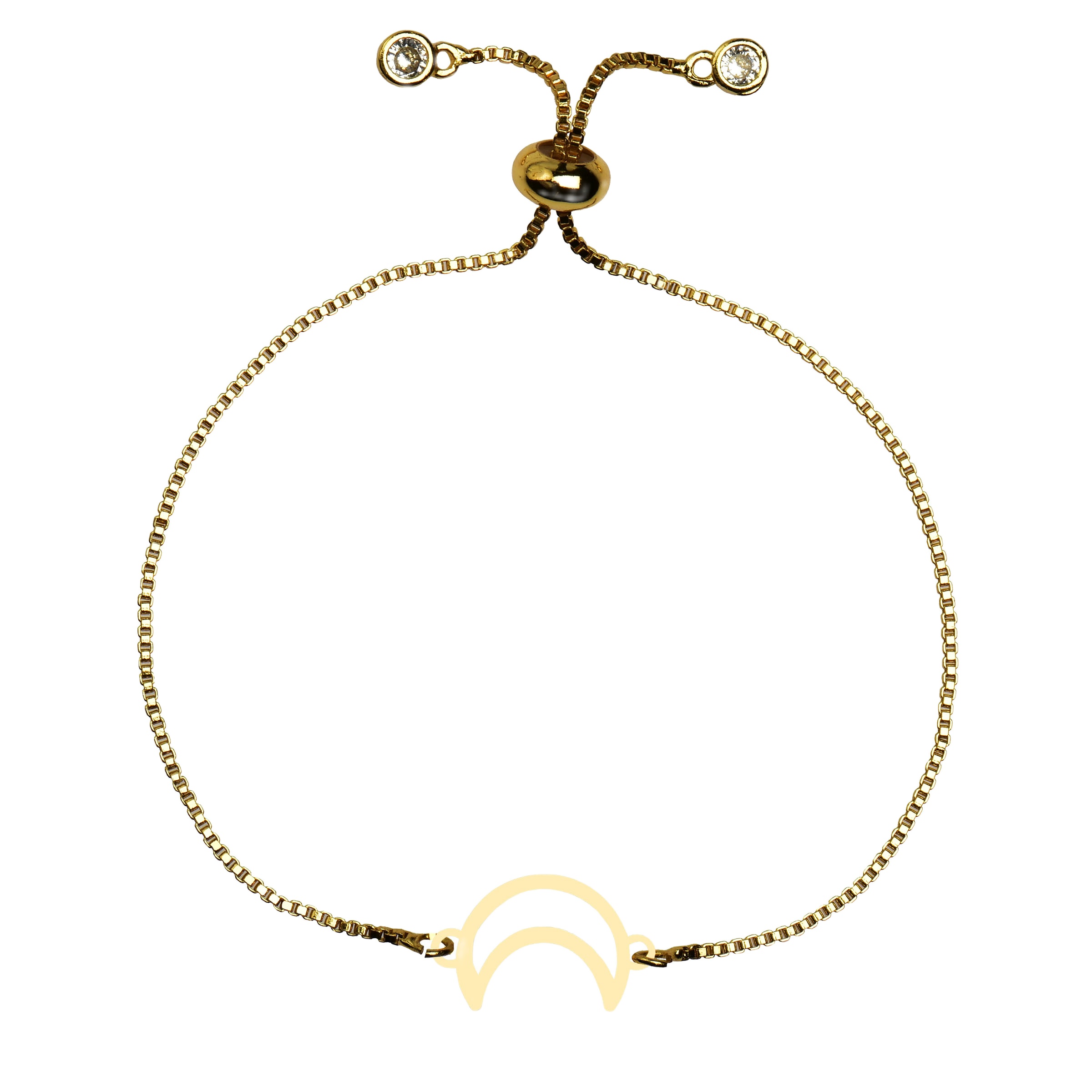 دستبند طلا 18 عیار زنانه کرابو طرح ماه مدل Kr102208