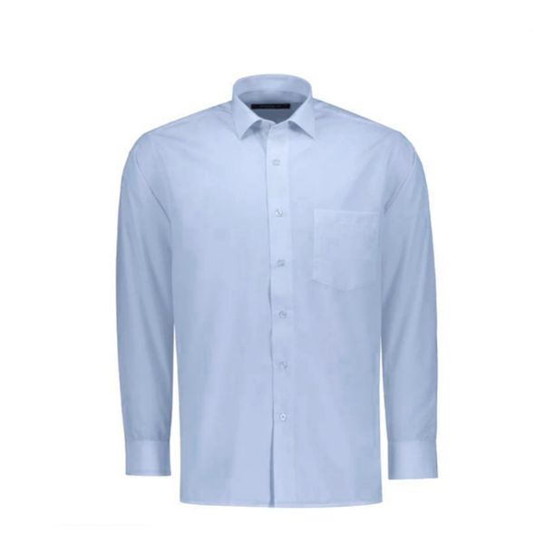 پیراهن آستین بلند مردانه مدل کلاسیک کد A10 رنگ آبی روشن