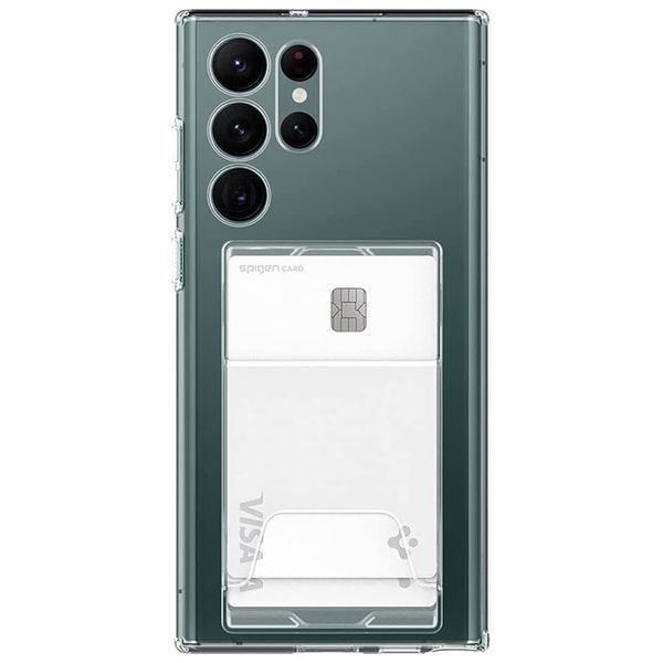 کاور اسپیگن مدل Crystal Slot Dual مناسب برای گوشی موبایل سامسونگ Galaxy S22 Ultra