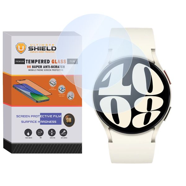 محافظ صفحه نمایش شیشه‌ای آلتیمیت شیلد مدل SH-UL مناسب برای ساعت هوشمند سامسونگ Galaxy watch 6 44mm بسته دو عددی