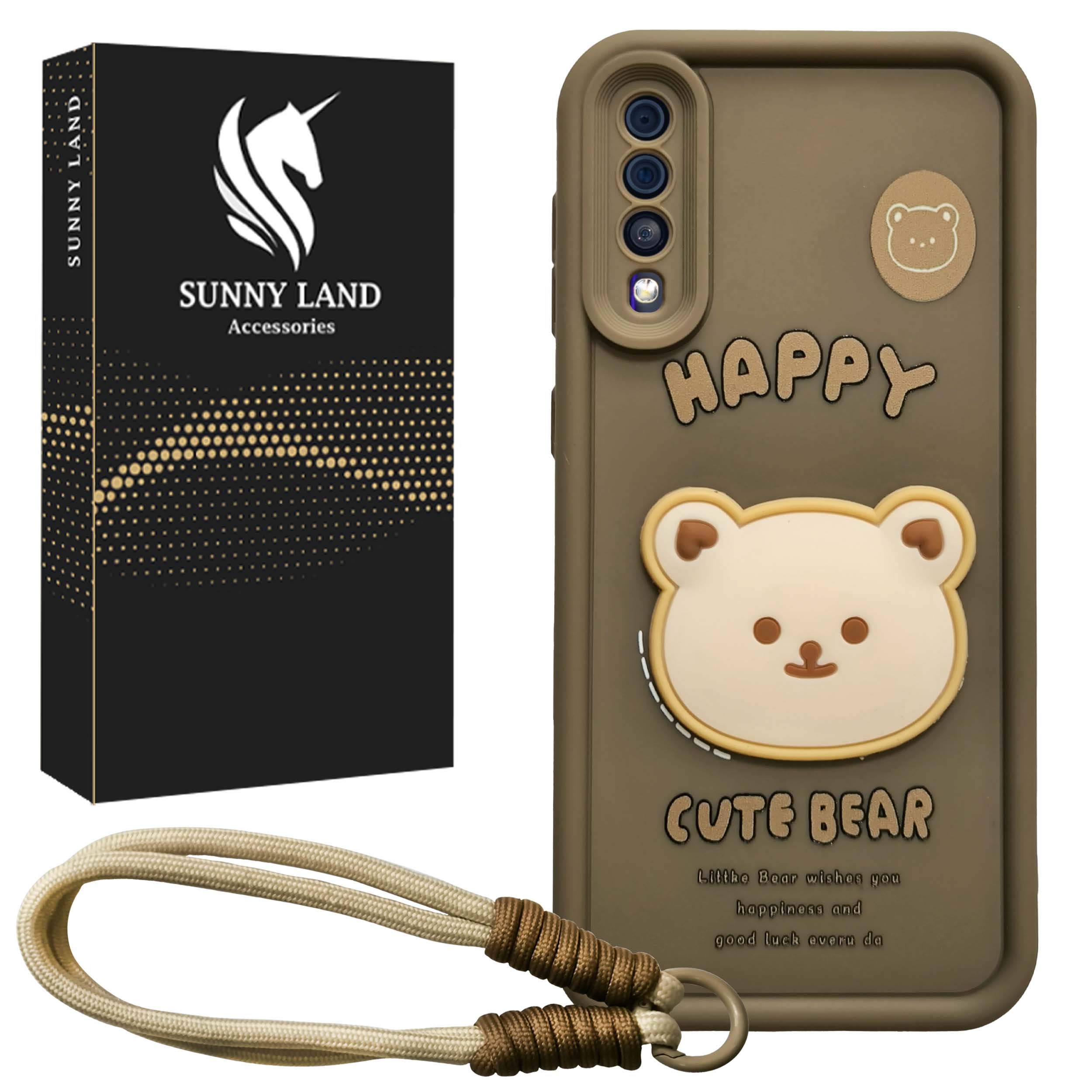 کاور سانی لند مدل Bear مناسب برای گوشی موبایل سامسونگ Galaxy A50 / A50s / A30s به همراه بند