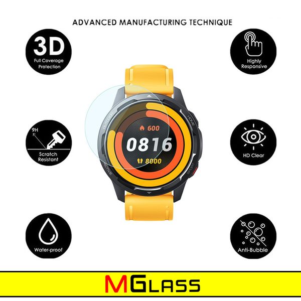 محافظ صفحه نمایش شیشه‌ای ام‌گلس مدل Glass-MG مناسب برای ساعت هوشمند هایلو LS05 Solar بسته دو عددی