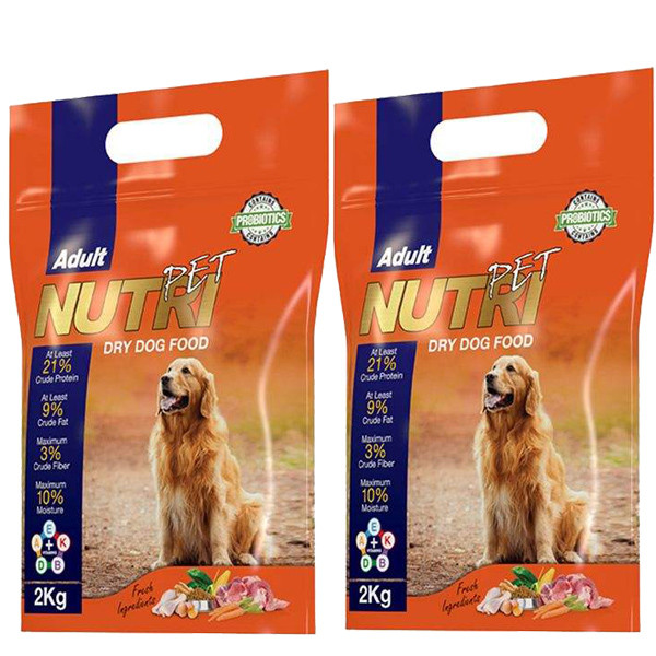 غذای خشک سگ نوتری پت مدل Adult 21Percent Probiotic وزن 4 کیلوگرم بسته 2 عددی