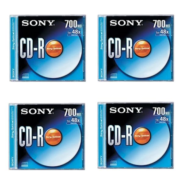 سی دی خام سونی مدل CD-R بسته ۴ عددی