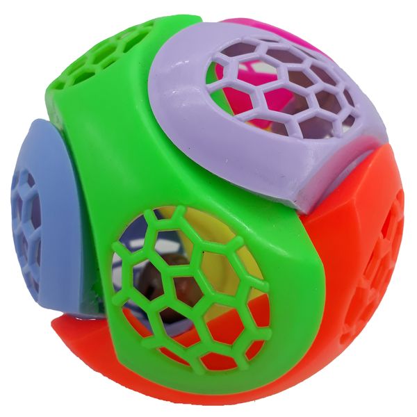 جغجغه مدل توپ پازلی هفت رنگ