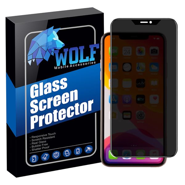 محافظ صفحه نمایش حریم شخصی ولف مدل PRUC مناسب برای گوشی موبایل اپل iphone 11 Pro Max
