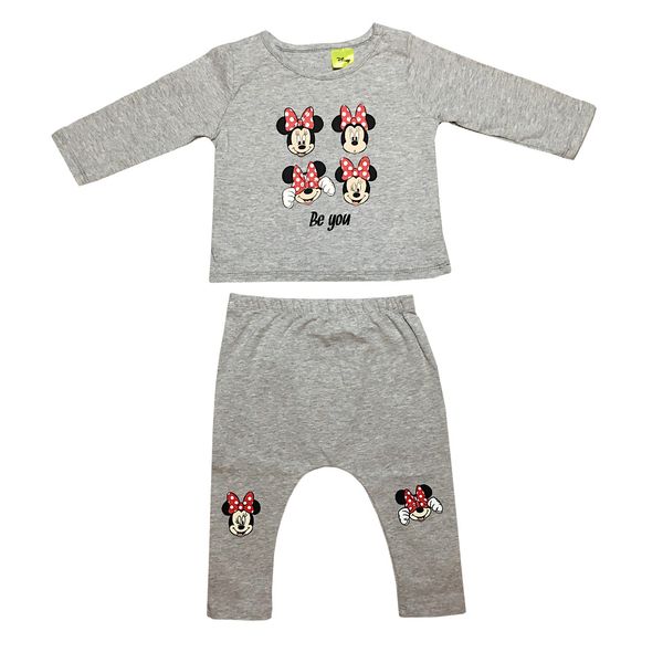 ست تی شرت و شلوار نوزادی ال سی وایکیکی طرح مینی موس کد T0016