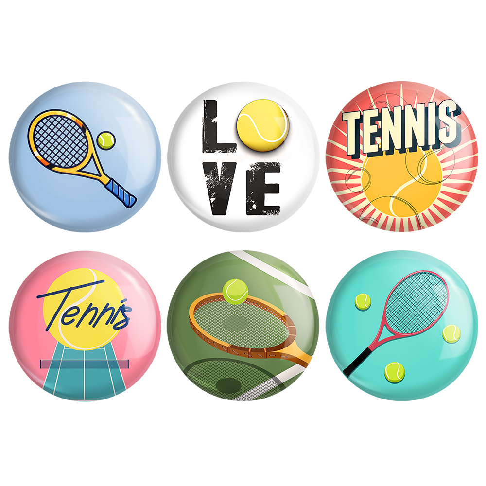 مگنت خندالو طرح تنیس Tennis کد 1718A مجموعه 6 عددی