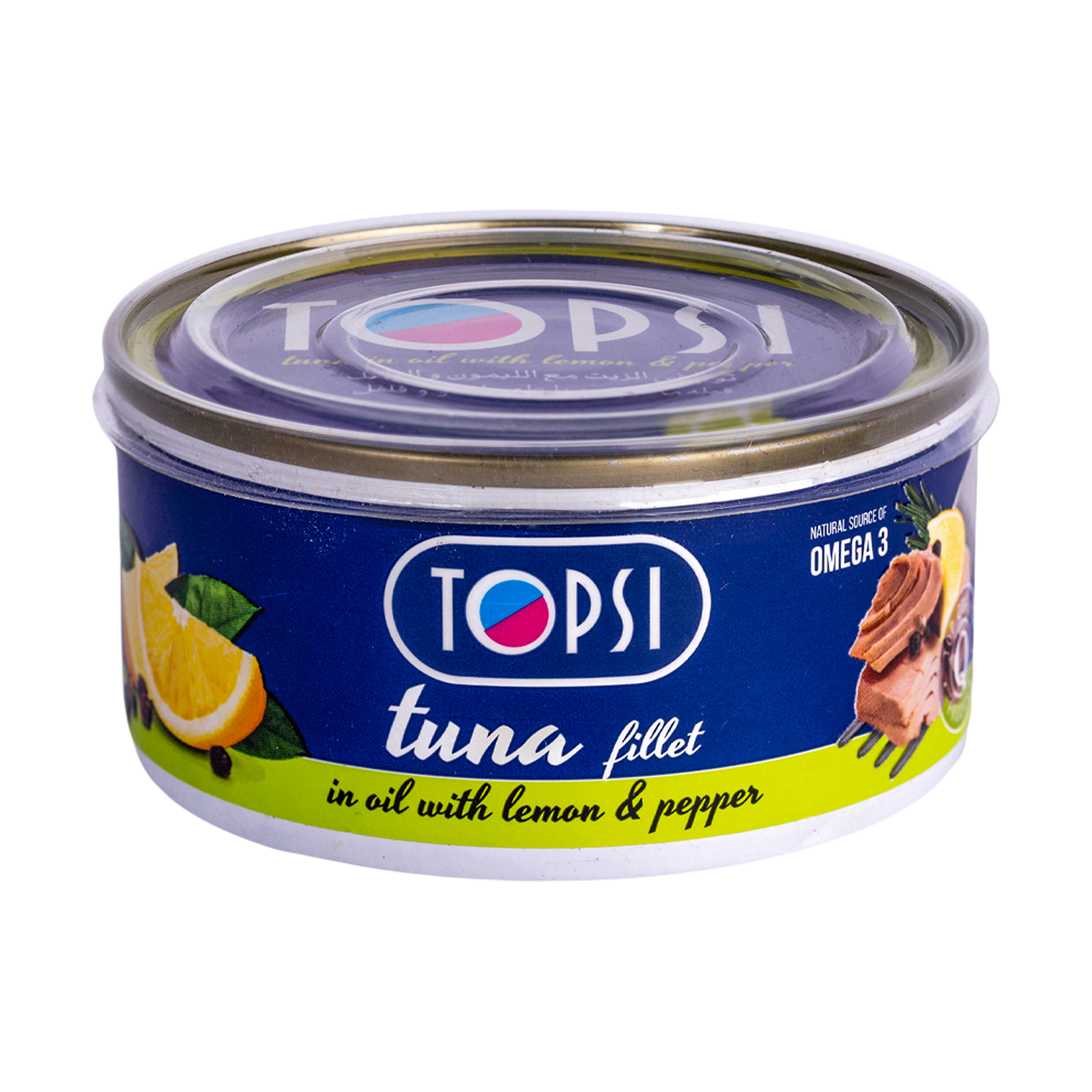 تن ماهی تاپسی با طعم لیمو و فلفل- 180 گرم