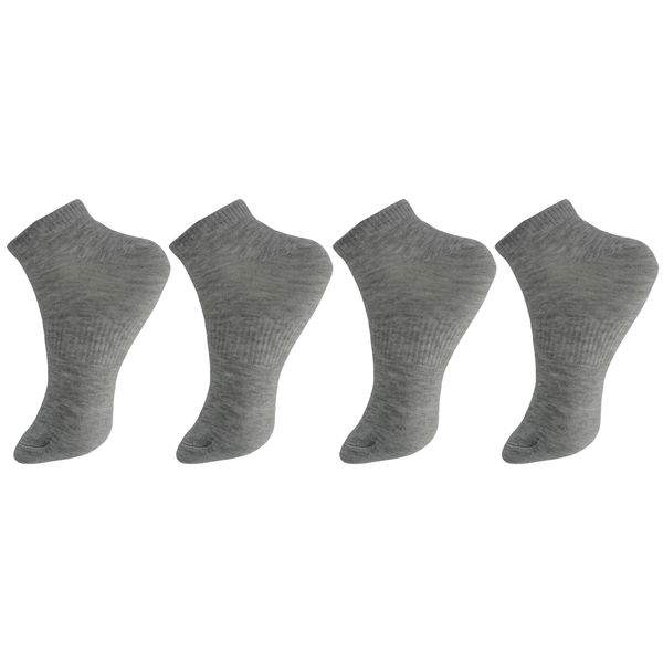 جوراب ورزشی ساق کوتاه مردانه ادیب مدل اسپرت کش انگلیسی کد MNSPT-MJGY رنگ طوسی بسته 4 عددی