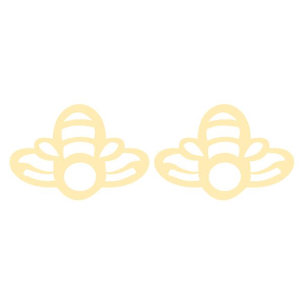 گوشواره طلا 18 عیار زنانه عدنان مدل زنبور DD88