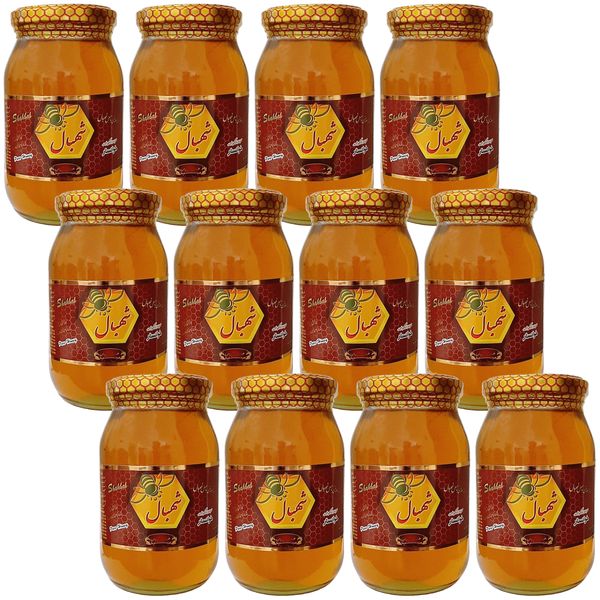 عسل طبیعی چهل گیاه شهبال - 650 گرم بسته 12 عددی